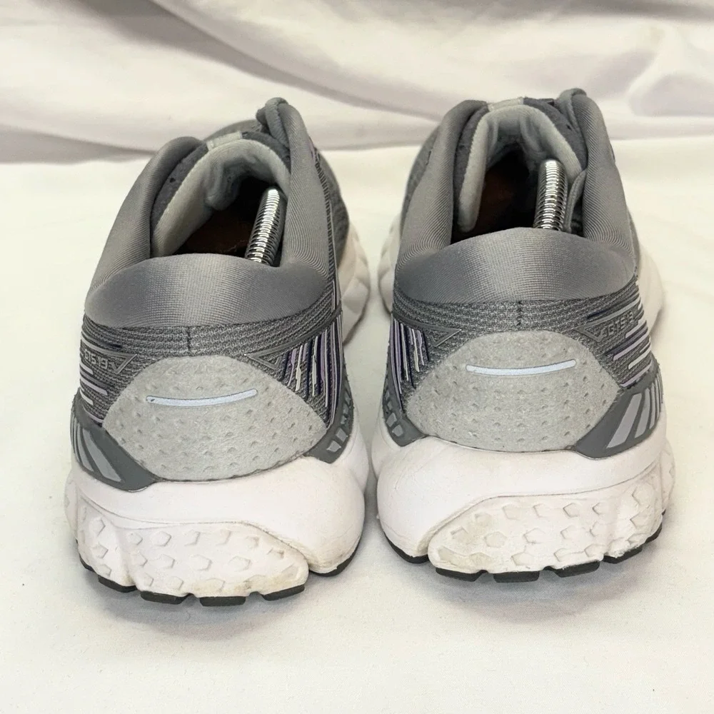 Brooks Adrenaline GTS 19 Shoes Womens 9.5 B Gray Purple‎ Running Sneaker Support